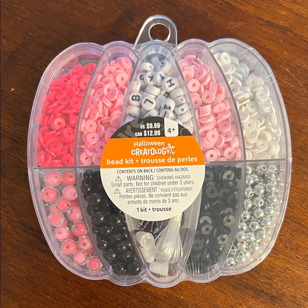 Creatology Halloween Bead Kit - Pink, Black, White, Silver